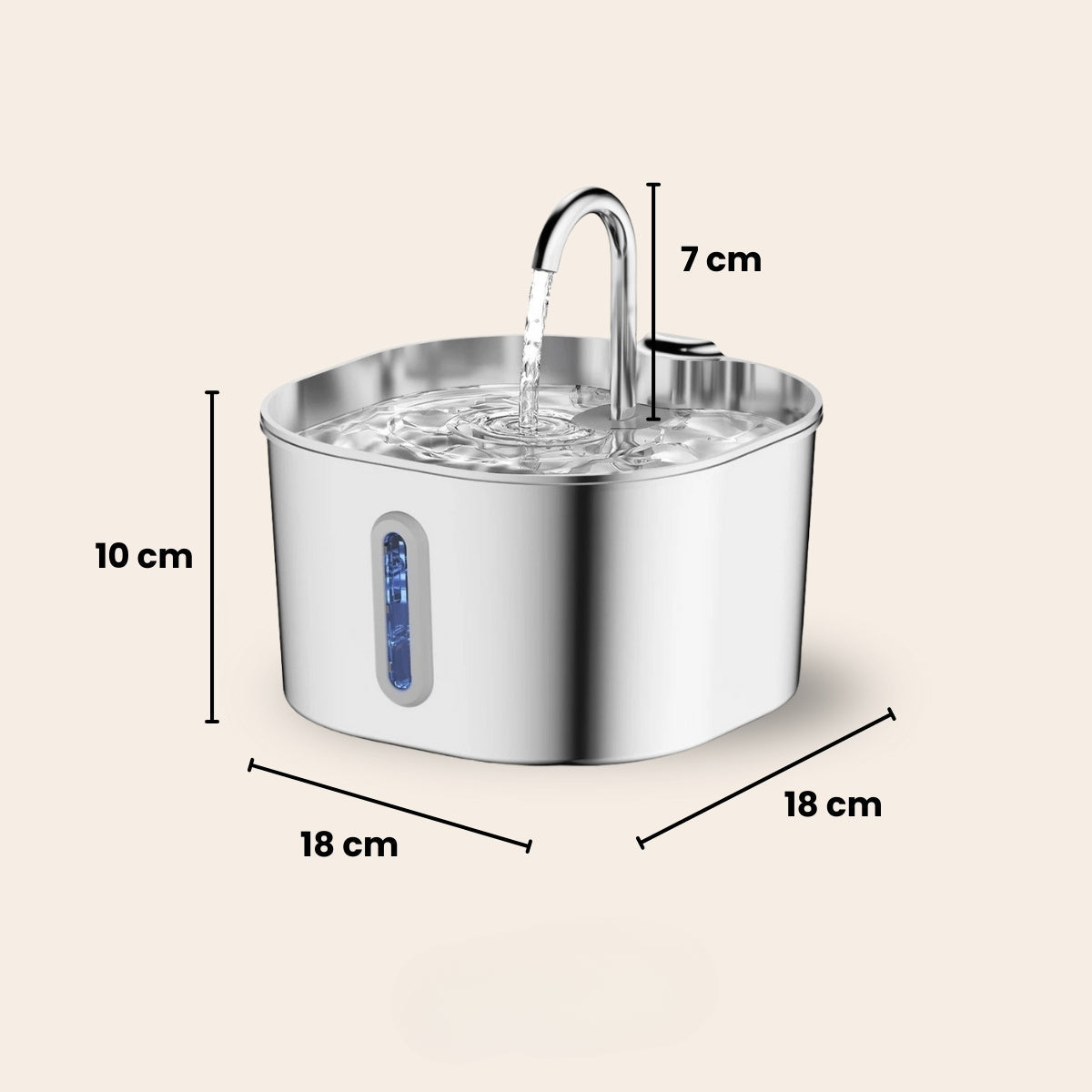 PawlyPets® Purefilter - Premium RVS Drinkfontein