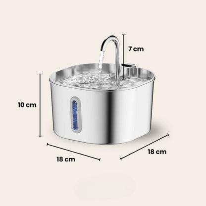 PawlyPets® Purefilter - Premium RVS Drinkfontein