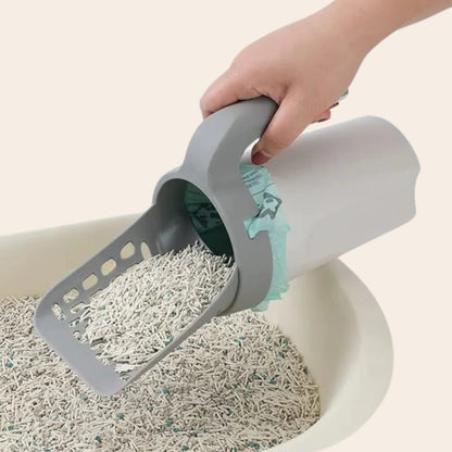 PawlyPets® 2-in-1 Kattenbakschep met Container